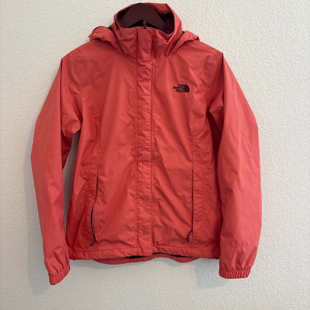 The North Face DryVent Hooded Rain Jacket Women's Coral Pink Size M